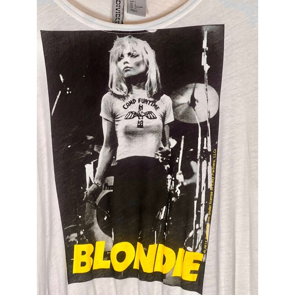 NWT H&M Divided BLONDIE Graphic Dress Sleeveless Maxi White Black Yellow L 2014 - Picture 1 of 11